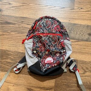 Vera Bradley Red and Gray Paisley Backpack